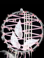 Rüya Kapanı - Saten ve Güpür Süslemeli El Yapımı Dreamcatcher