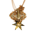 Golden Garden – Handmade Necklace with Rice Flower Motif and Lace Detail