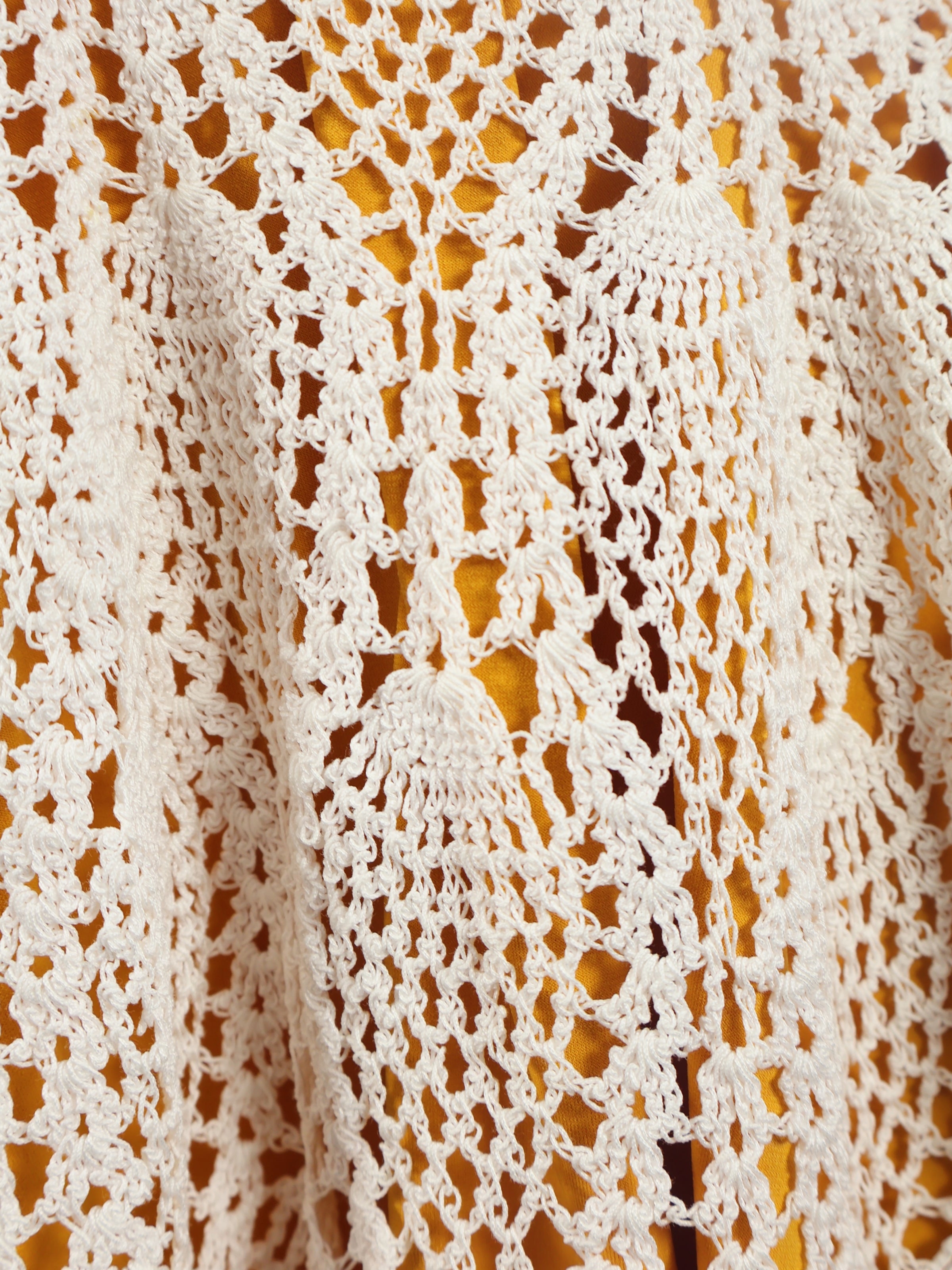 Mediha – Crochet Lace Covered Flared Skirt
