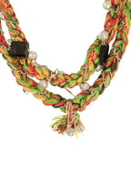 Chain Flower – Silver Chain Necklace with Colorful Stones