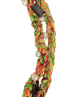Chain Flower – Silver Chain Necklace with Colorful Stones