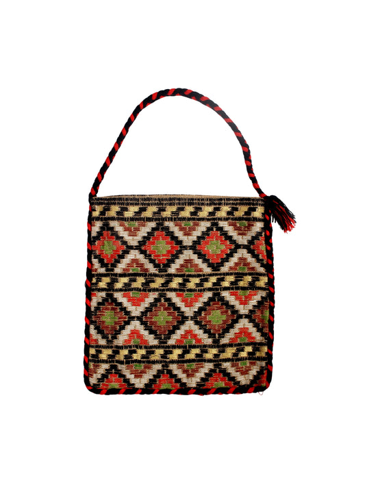 Kuşaktan Kuşağa – Renkli Kilim Desenli Modernize Antika Heybe