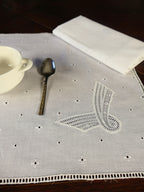 İthal Fisto Kumaştan Ciğerdeldi Beyaz Amerikan Servis Takımı