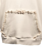 İnci Dokunuş – El Dantelli Cep Detaylı Kapşonlu Sweatshirt