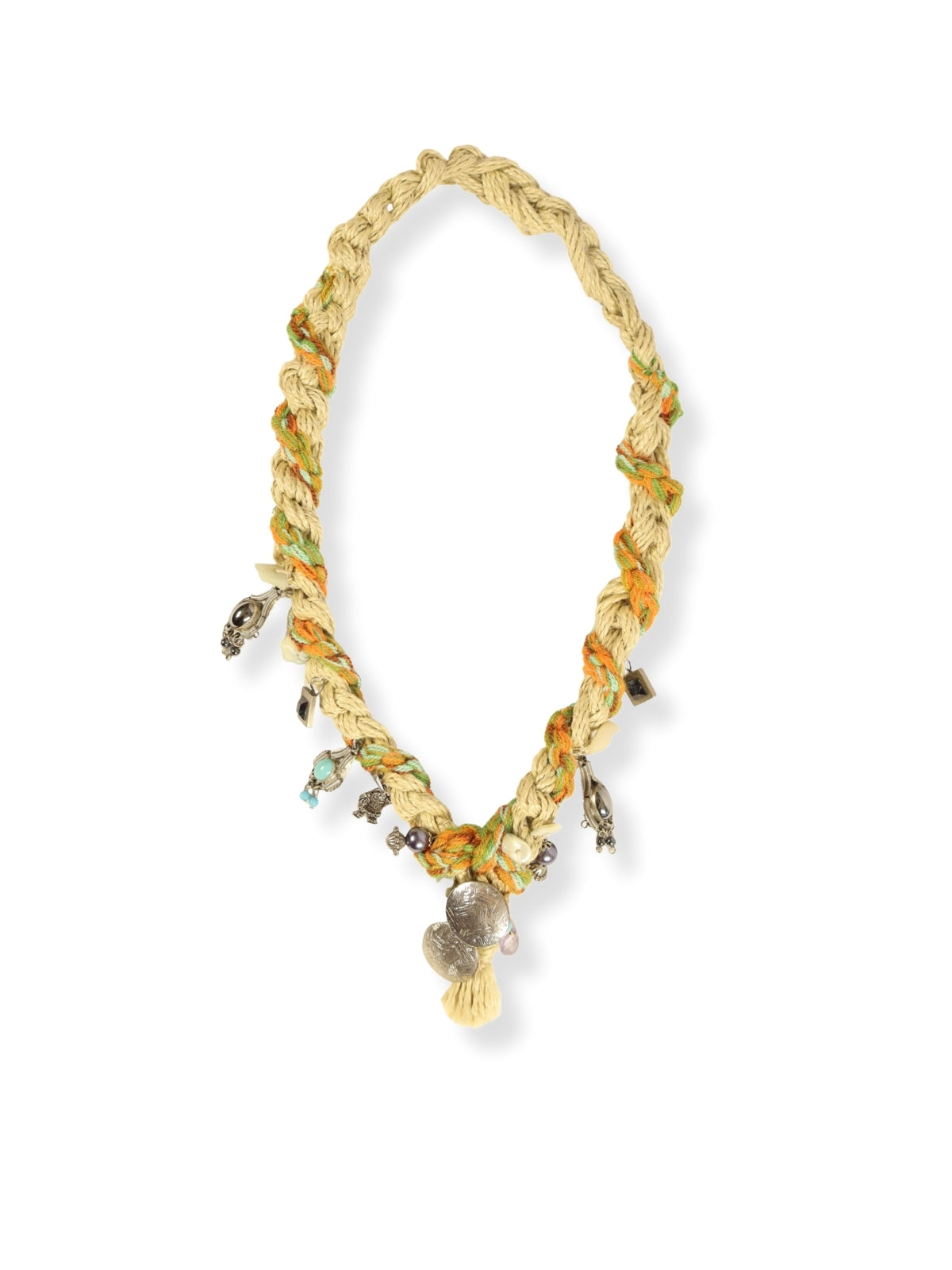 Stone Blend – Jute and Beaded Cord Necklace