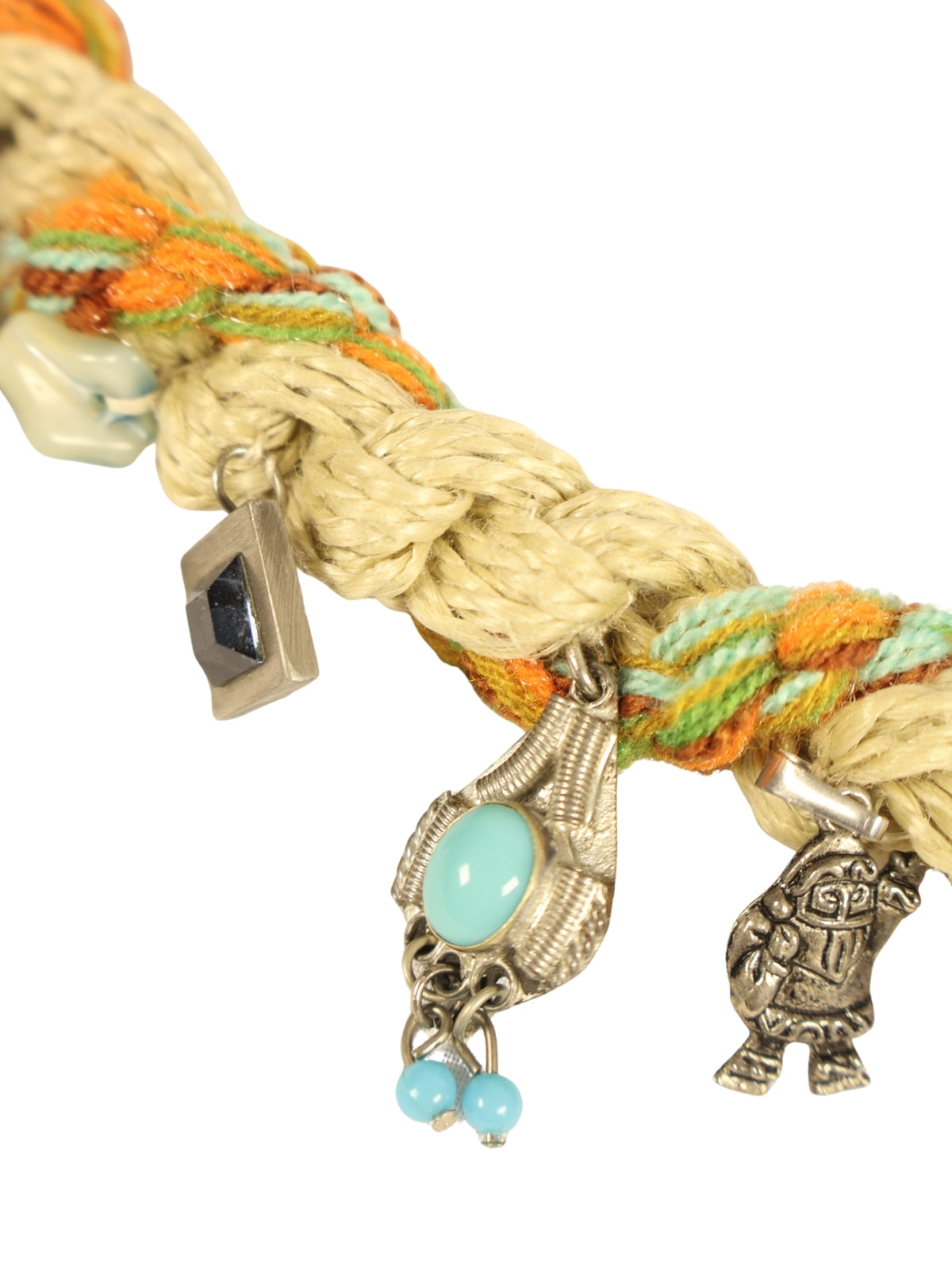 Stone Blend – Jute and Beaded Cord Necklace