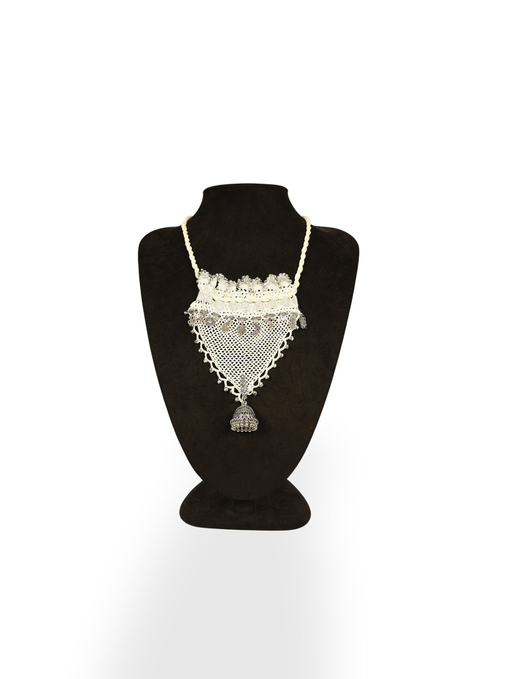 Silver Evening – Handcrafted Necklace with Triangle Motif