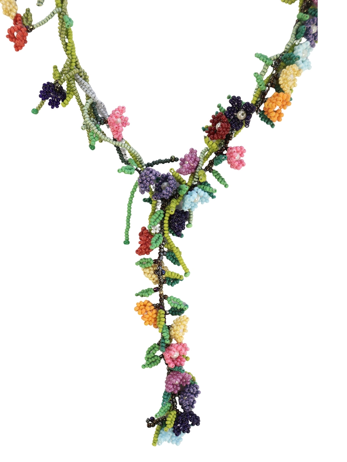Leaf Craft – Cut Beaded Flower Shaped Necklace