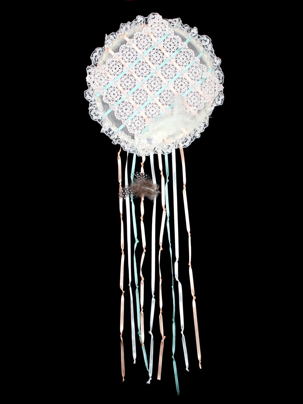 Pembe Hayallerim - Dantel Süslemeli El Yapımı Dreamcatcher