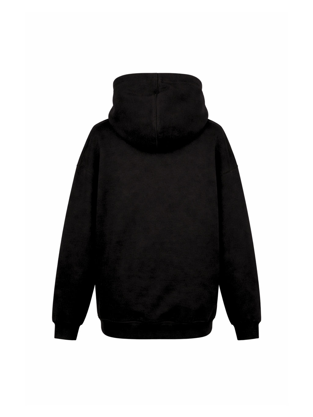 Gece Dokusu – El Tığ Detaylı Kapşonlu Siyah Sweatshirt