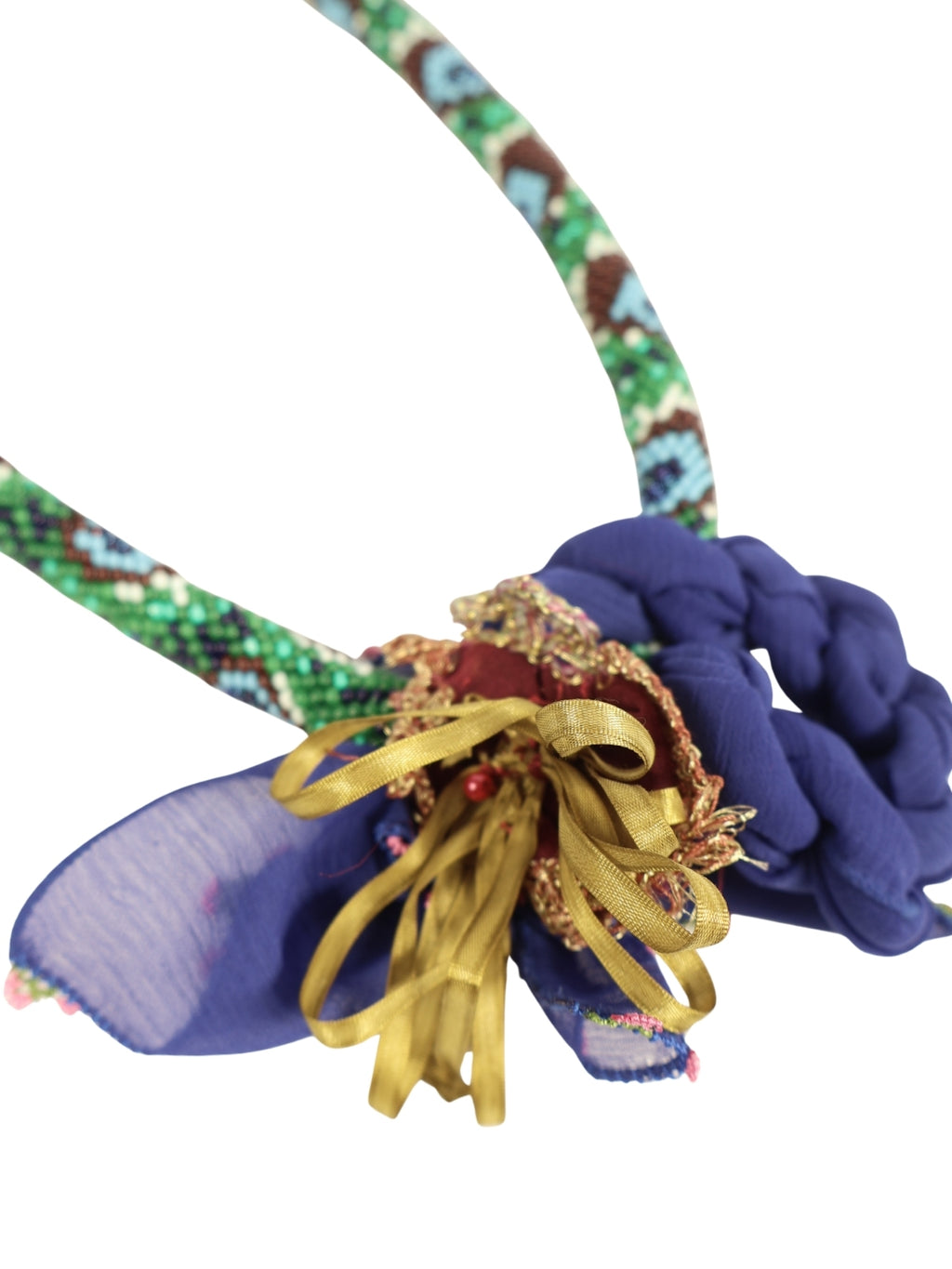 Bead Garden – Colorful Scarf Beaded Art Necklace