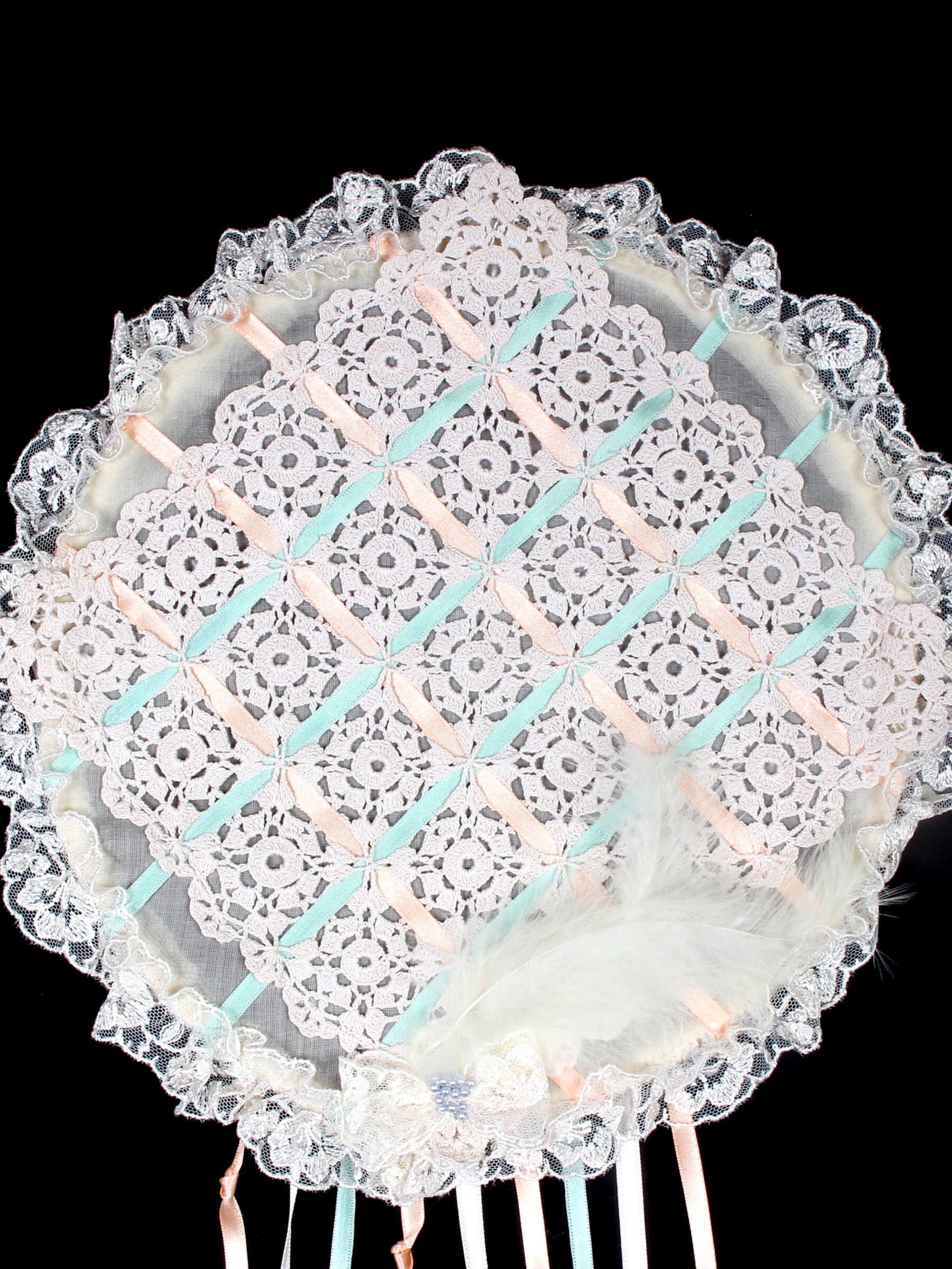 Pembe Hayallerim - Dantel Süslemeli El Yapımı Dreamcatcher