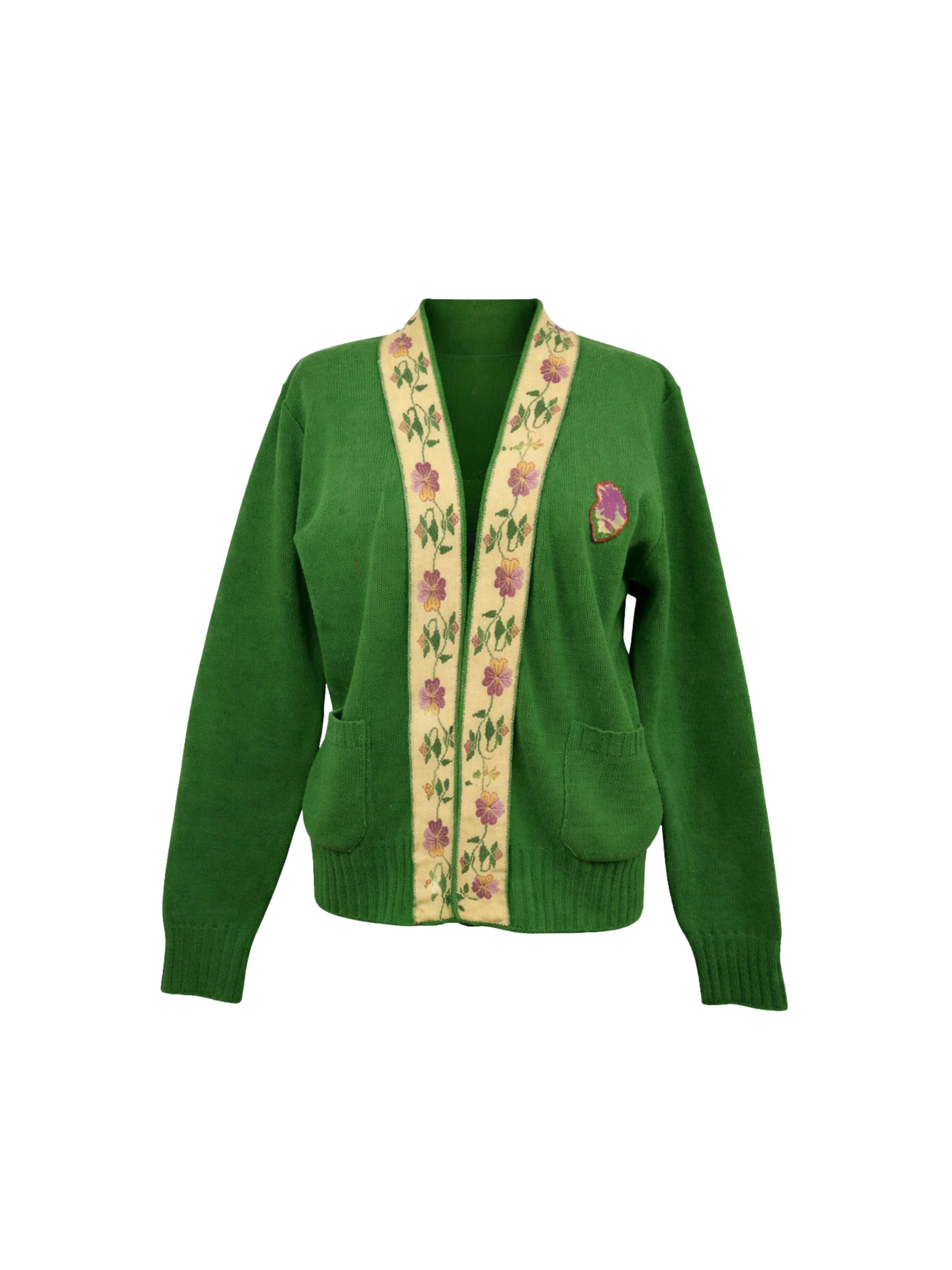 Yeşil İz – Antika Kanaviçeli Özel Tasarım Hırka