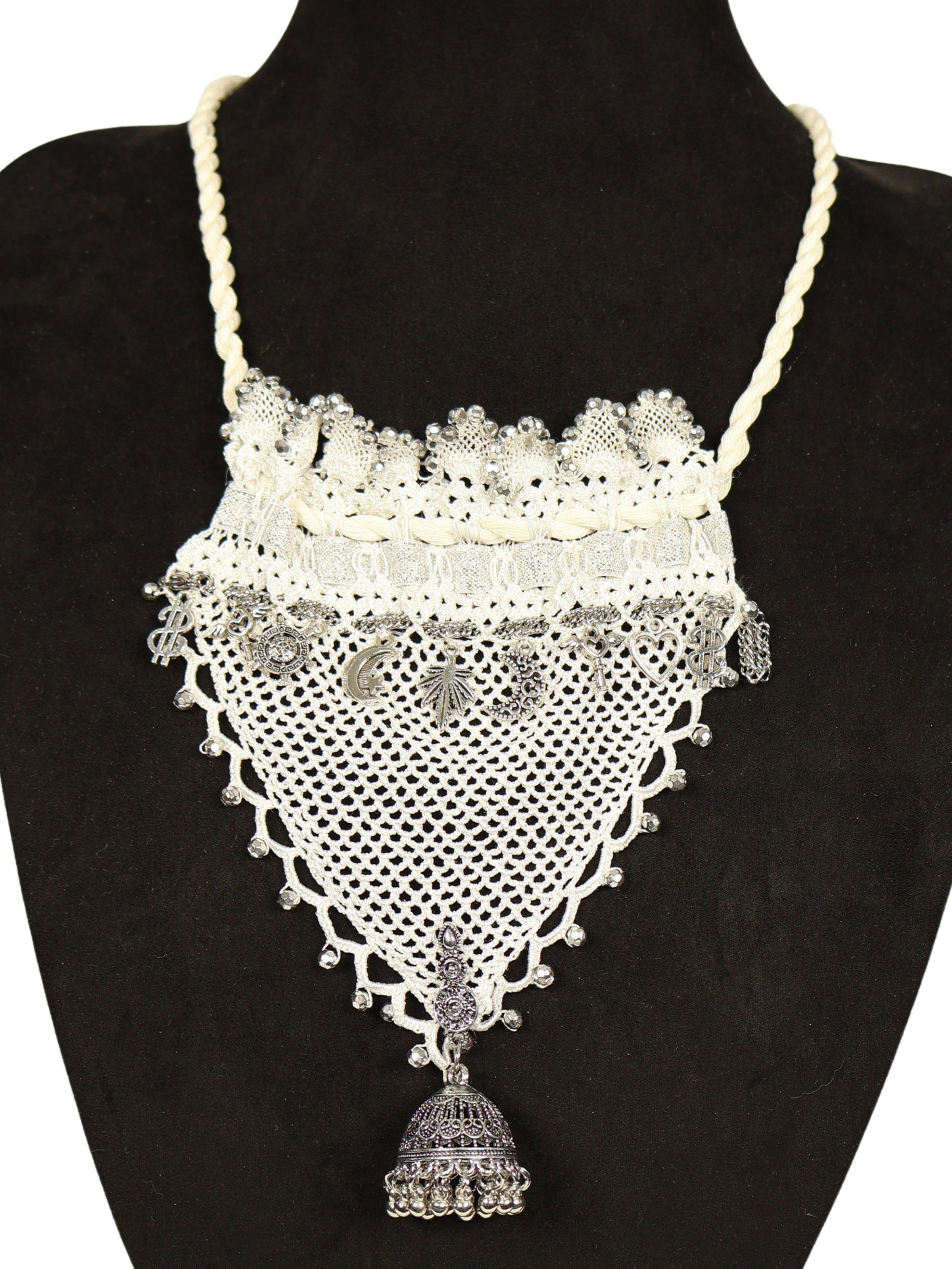 Silver Evening – Handcrafted Necklace with Triangle Motif