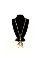 Iz's Star – Leather and Pearl Detailed Necklace