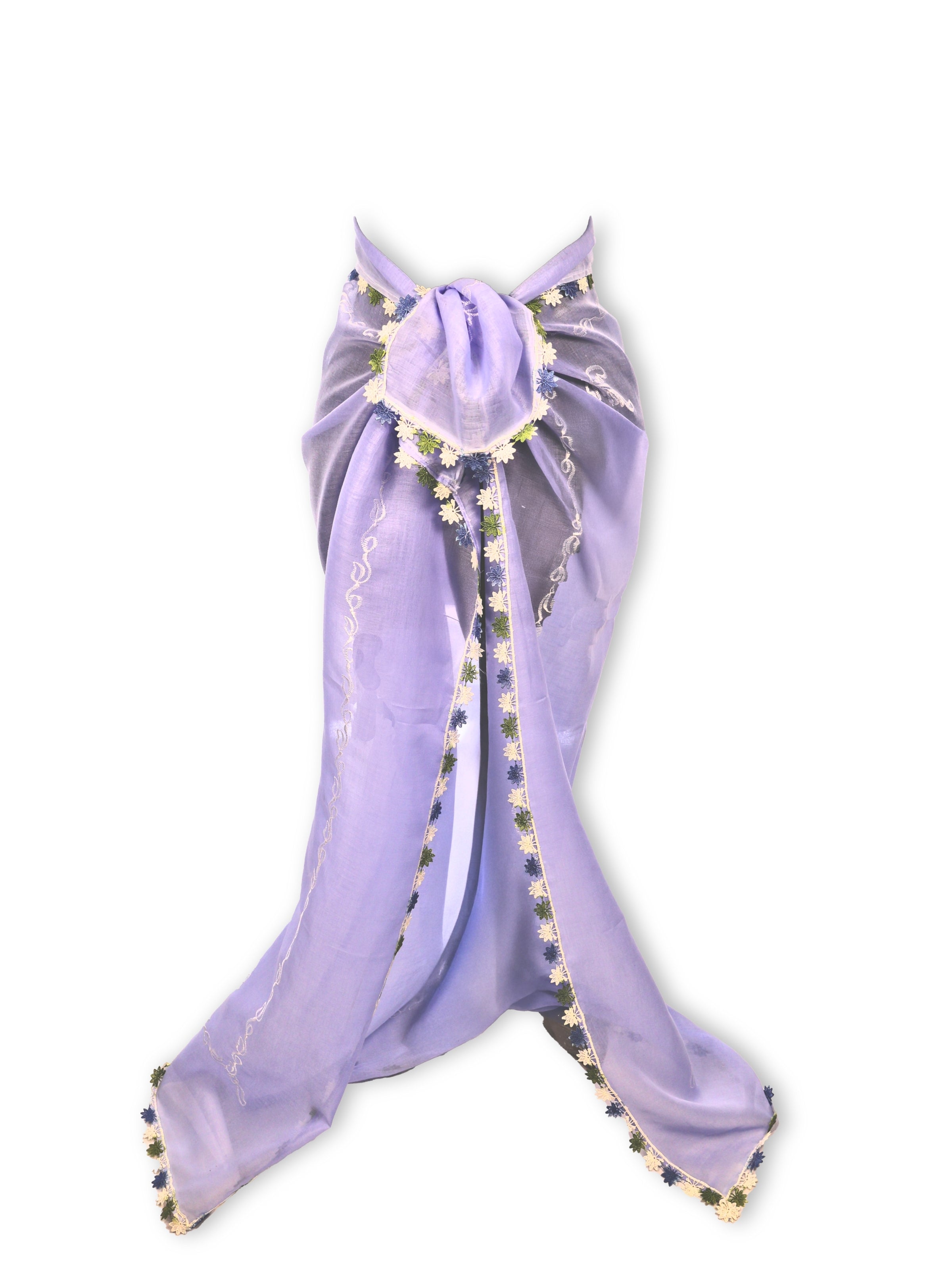 Lavender Garden - Transparent Tulle Pareo