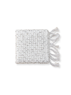 Pearl Shimmer – Hand-Knitted Shawl & Decorative Throw from Floss Yarn
