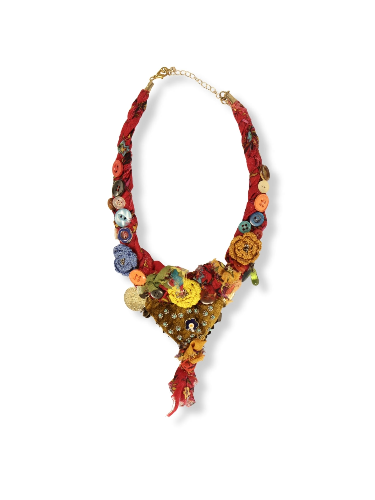 Spirit of Writing – Vintage Necklace Adorned with Bohemian Charms