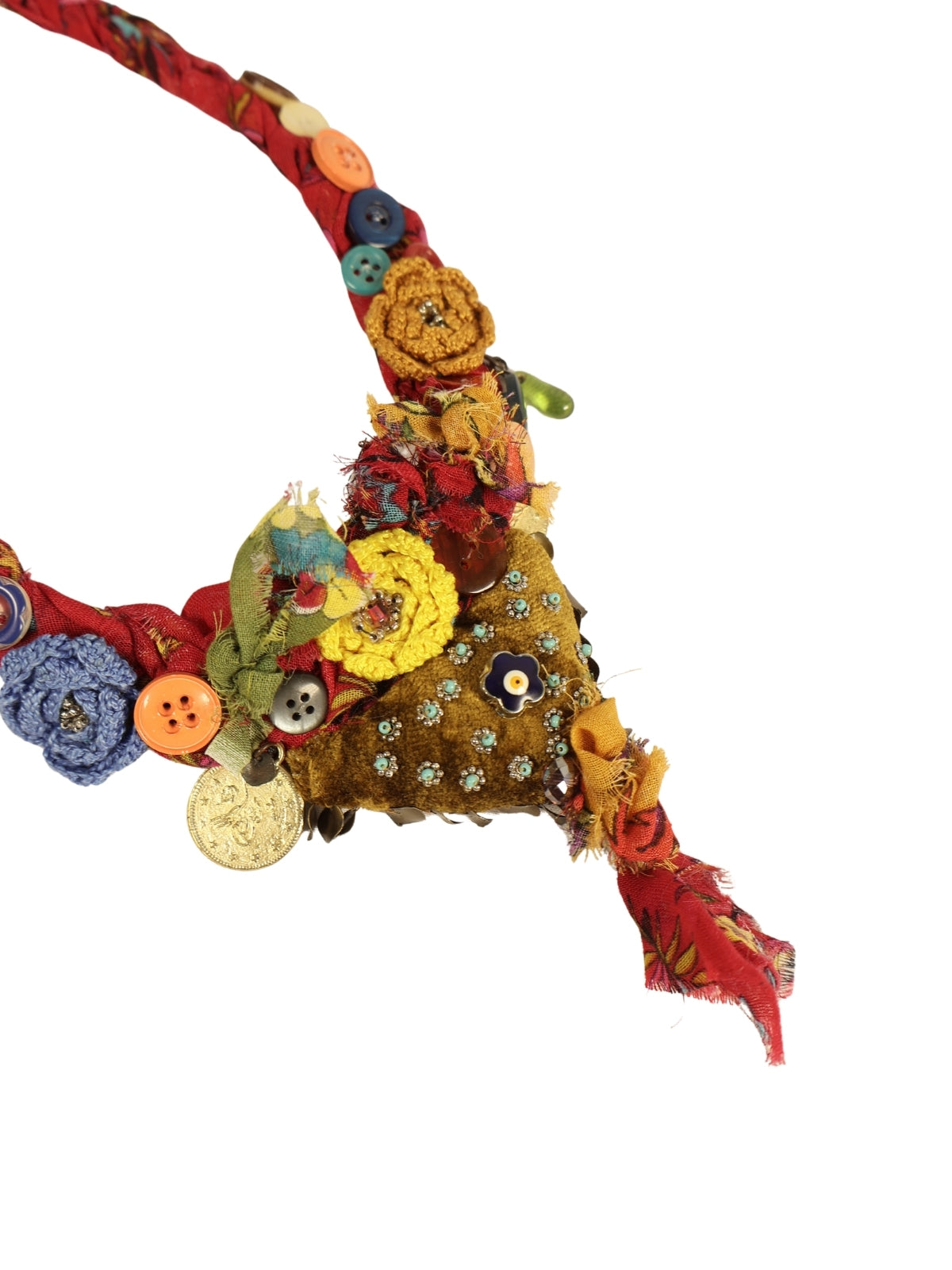 Spirit of Writing – Vintage Necklace Adorned with Bohemian Charms