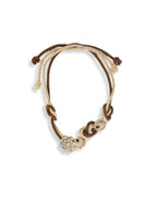 Champagne Sparkle – Knotted Necklace with Topaz Brooch