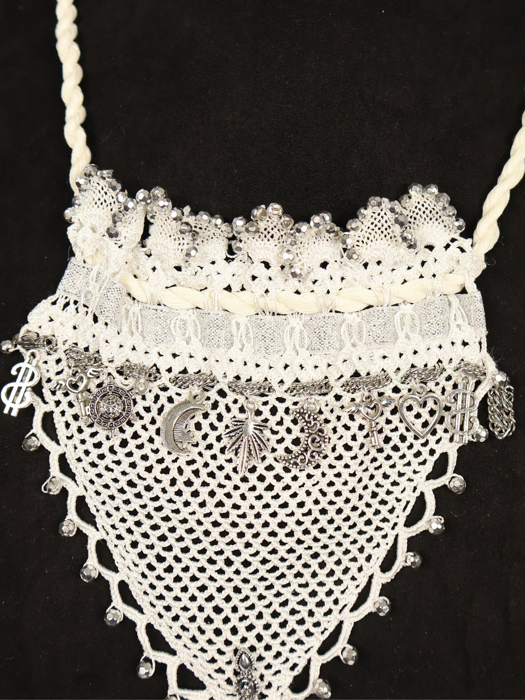 Silver Evening – Handcrafted Necklace with Triangle Motif