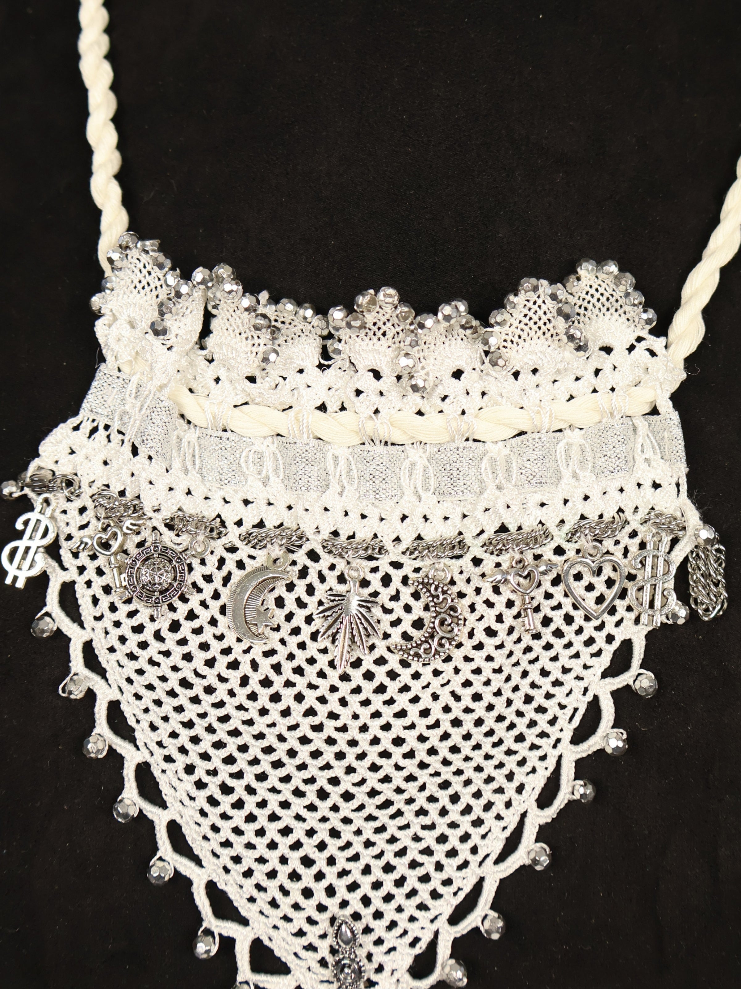 Silver Evening – Handcrafted Necklace with Triangle Motif
