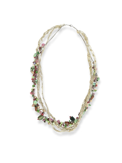 Chain Shadow – Chain Look Crochet Beaded Necklace