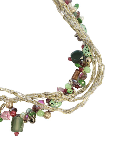 Chain Shadow – Chain Look Crochet Beaded Necklace