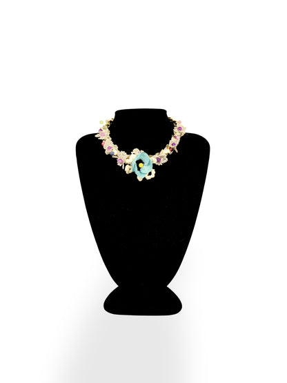 Gelincik İzleri – Gold Halka Zincirli El İşçiliği Kolye