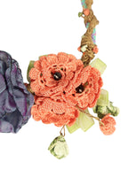 Çiçek Dokusu – Tığ Çiçekli Renkli Boncuklu Kolye