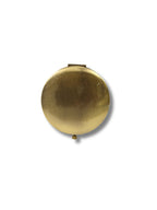 Golden Flower – Black Satin Mirror with Gold Thread and Lace Details