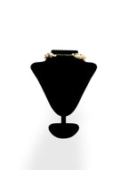 Poppy Traces – Handcrafted Necklace with Gold Ring Chain