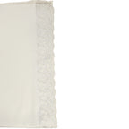 Alın Zarafeti – Ekru Krep Demor ve Fransız Dantelli Başörtüsü