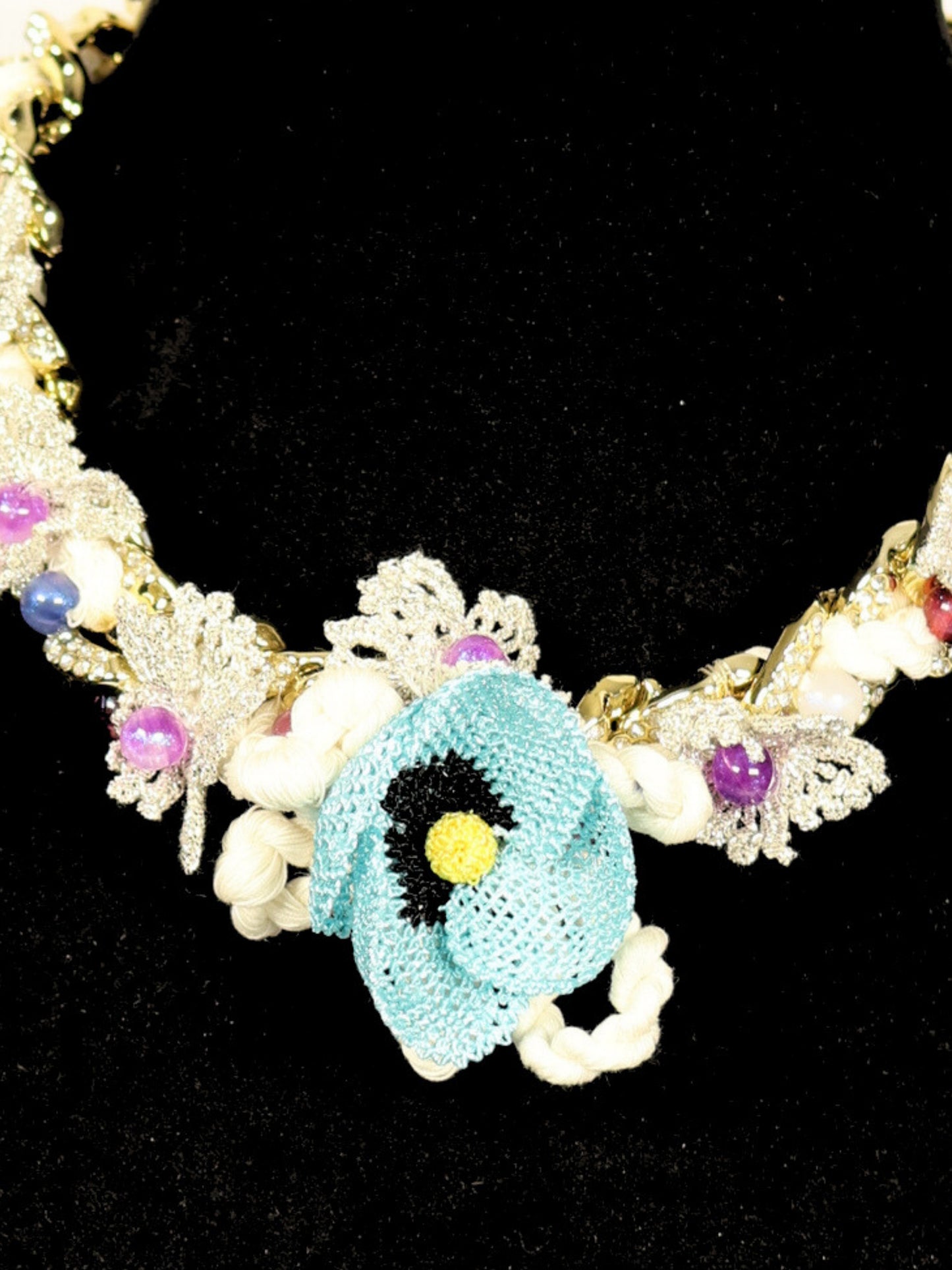 Gelincik İzleri – Gold Halka Zincirli El İşçiliği Kolye