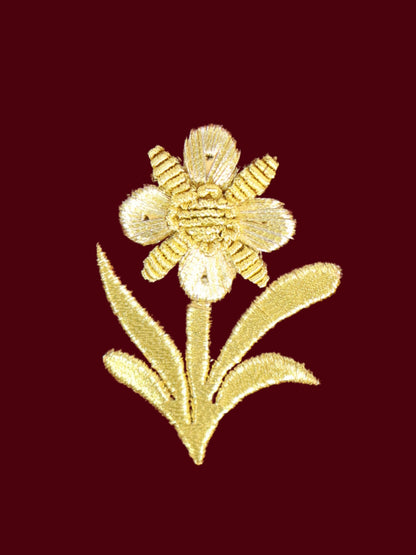 Bordo Akış – Sim Sırma İşlemeli Bordo Kadife Cüzdan