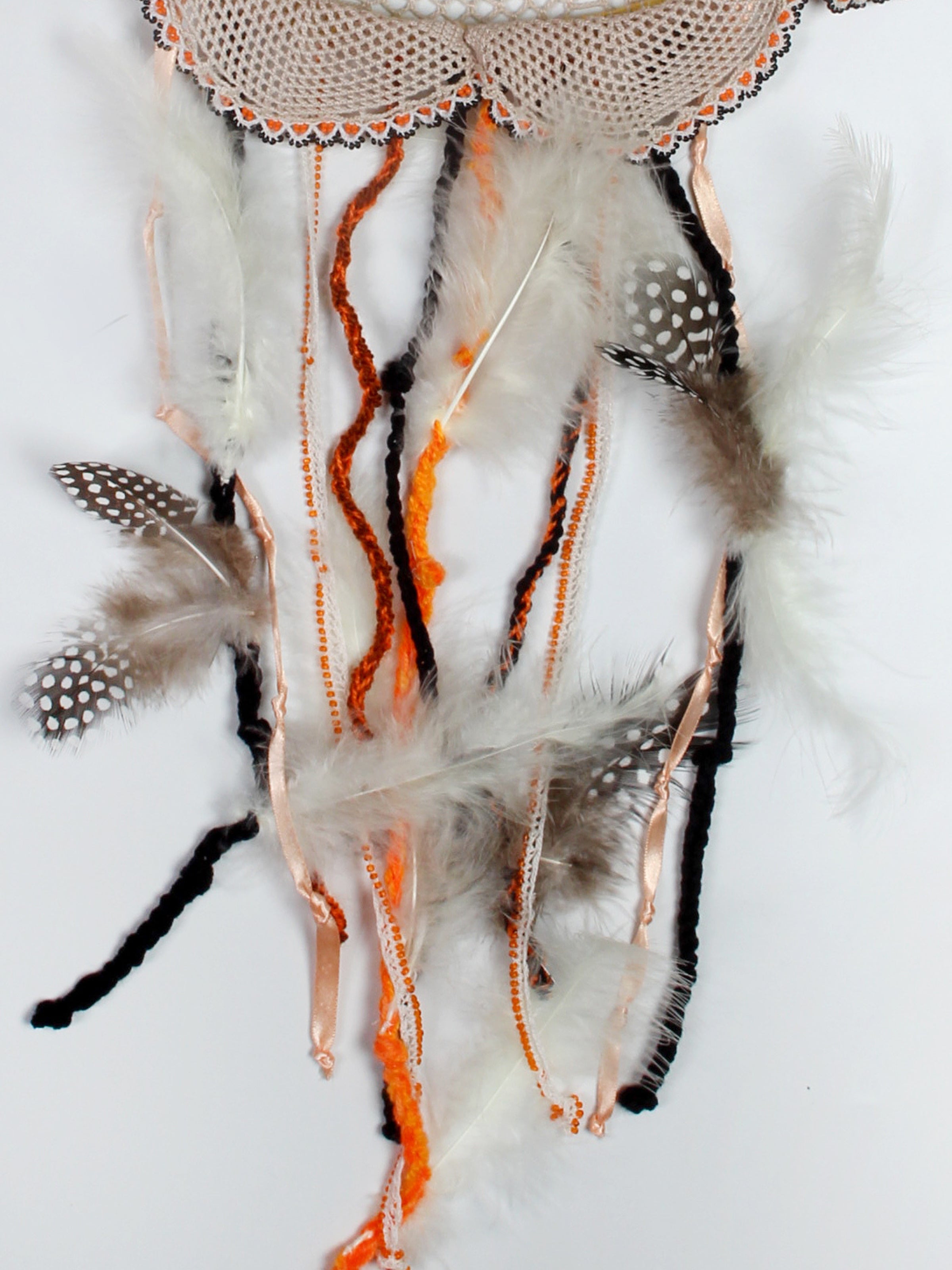 Antikam- Vintage Süslemeli - Çift Taraflı El Yapımı Dreamcatcher