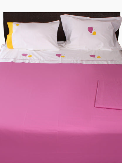 Nevin – Kalp Motifli Pamuklu Keten Nevresim Takımı