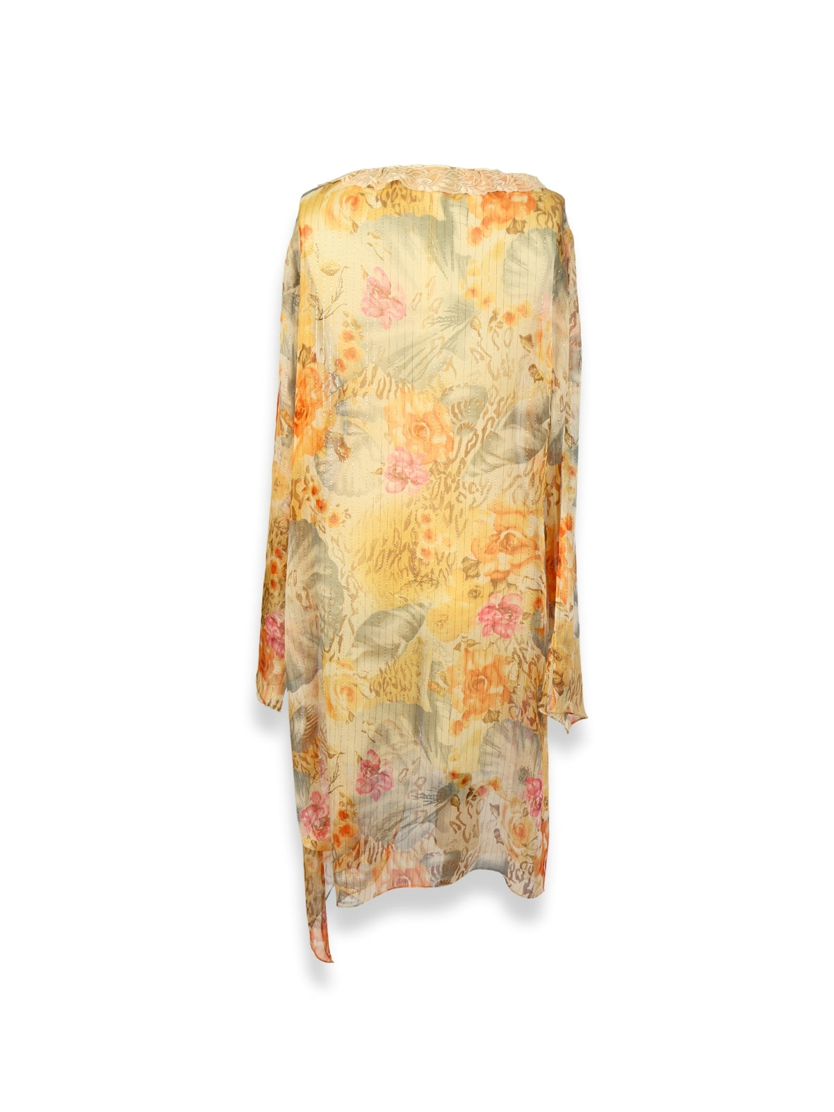 Glittery Breeze – Colorful Lace Patterned Silk Chiffon Pareo