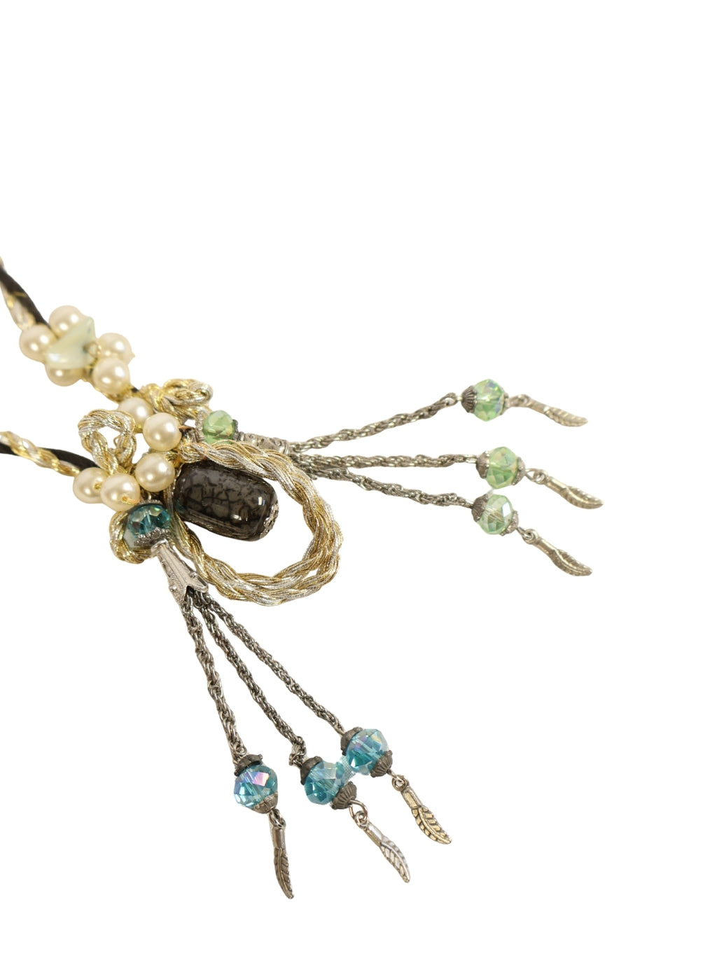 Mixed Sim – Silver, Gold and Natural Stone Necklace