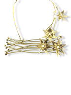 Falling Stars – Brass and Pearl Necklace