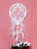 Kalbimdeki Güneş - Antika Dantelli El Yapımı Vintage Dreamcatcher