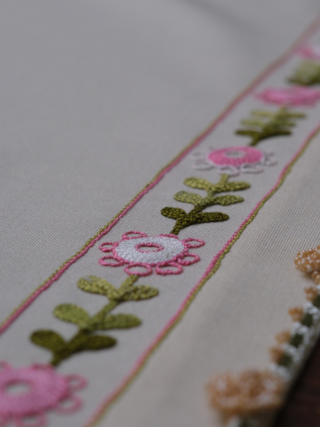 1980'lerde Bilonya İşinin Teknikleriyle Çalışılmış Sandık Örtüsünden Uyarlanan Dekoratif Örtü