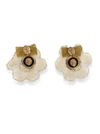 Altın Ruh - Aslan Motifli Dantel ve Metal İşlemeli Küpe