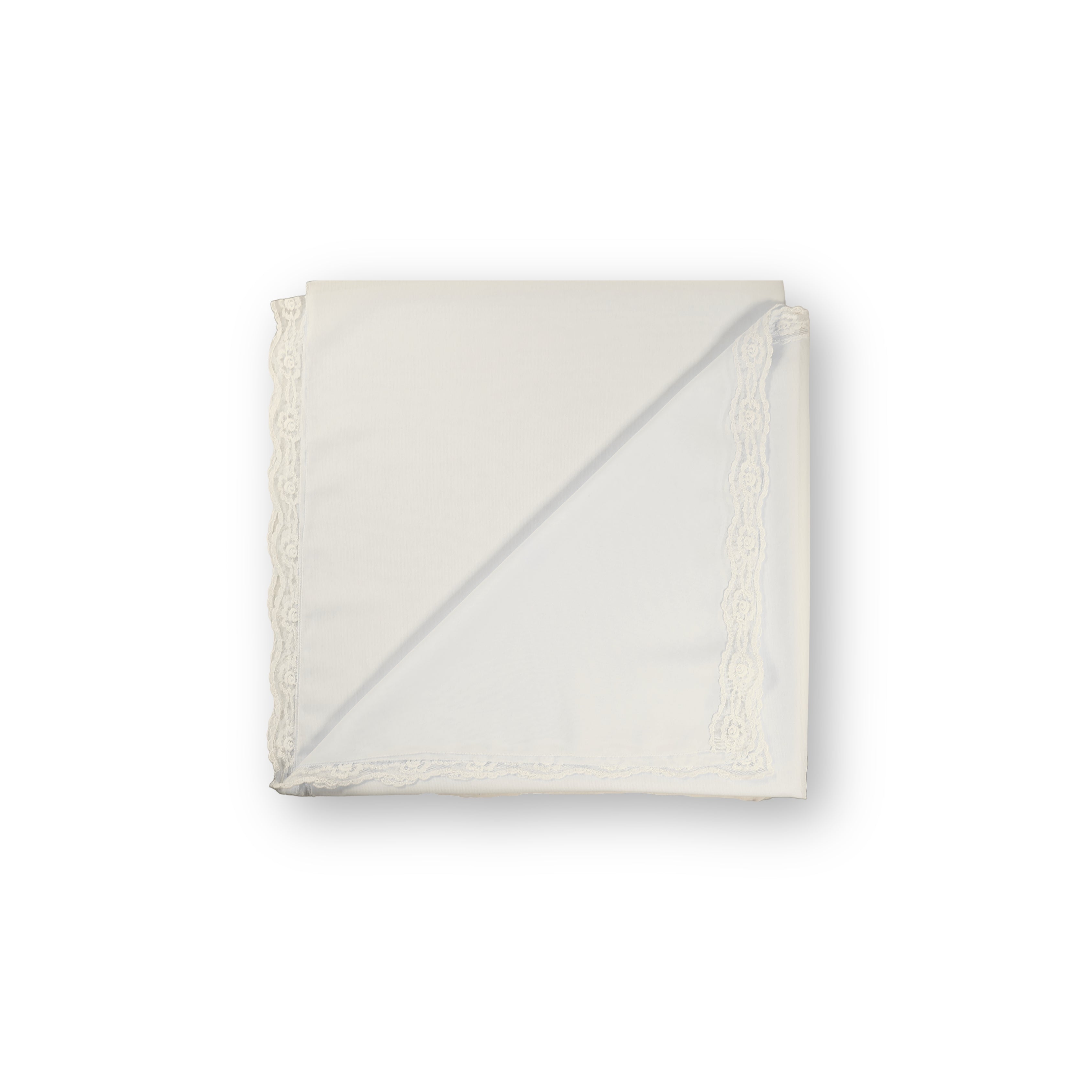 Zamansız Zarafet – Ekru Krep Demor ve Fransız Dantelli Namaz Başörtüsü