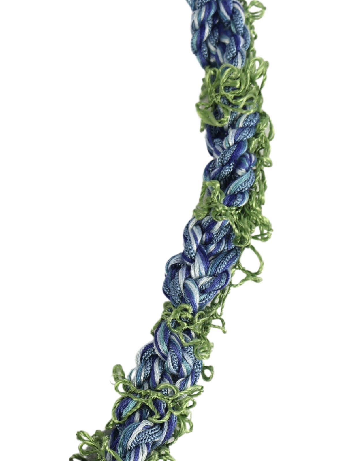 Sky Garden – Blue Floss and Natural Stone Necklace