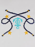 Cotton-Linen Duvet Cover Set with Marine - Anchor and Rope Motifs