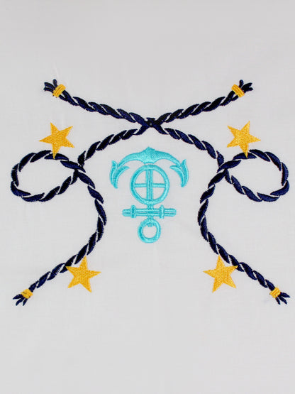 Deniz – Çapa ve Halat Motifli Pamuklu Keten Nevresim Takımı