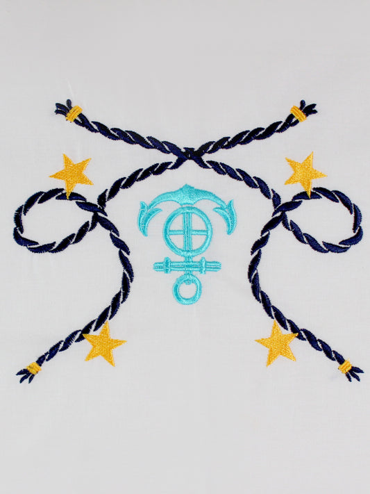 Deniz – Çapa ve Halat Motifli Pamuklu Keten Nevresim Takımı