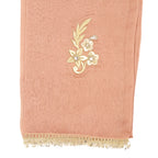 Mercan Parıltısı – Maraş İşi İşlemeli İpek Şifon Fular