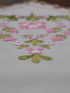 1980'lerde Bilonya İşinin Teknikleriyle Çalışılmış Sandık Örtüsünden Uyarlanan Dekoratif Örtü